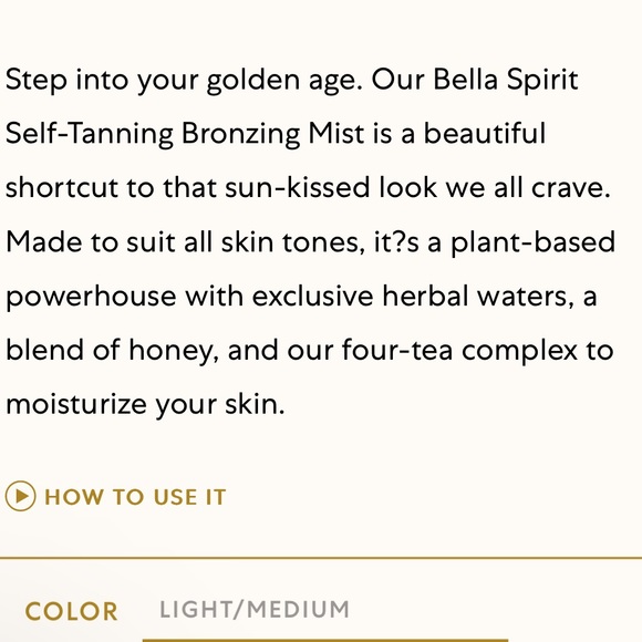 NEW Sealed ✅ BELLA SPIRIT by Chaz Dean SELF TANNING BRONZER w/BRUSH ⭐️ 8 fl oz - Picture 2 of 2